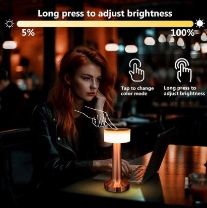 Cordless LED Night Lamp with Touch Control