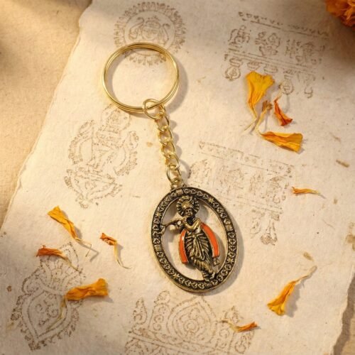01_1688d0c7-b008-4a9a-a5c1-753e1ff858dd.jpg Metal Traditional Decorative Lord Krishna Keychain (1 Pc)