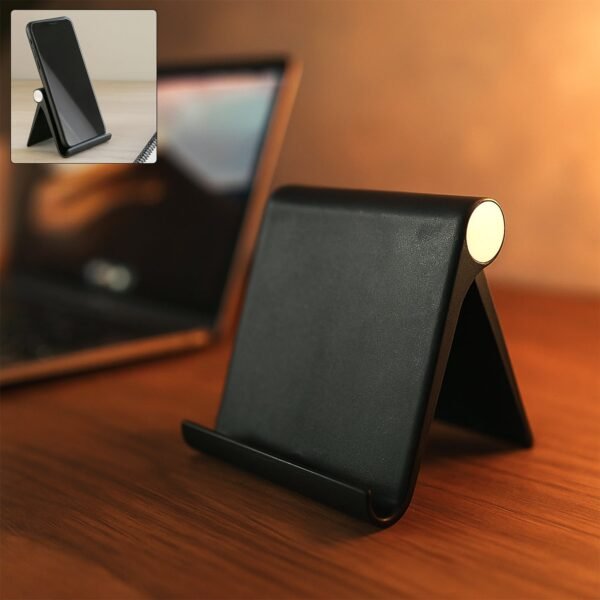01_607febb1-e2b0-40f6-bea2-d1b42d058b7e.jpg Plastic Foldable Desktop Mobile Stand (1 Pc / Black)