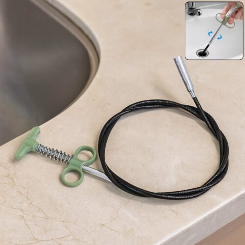 Flexible Spring Drain Cleaning Tool with Hand Grip (1 Pc / 157 Cm)