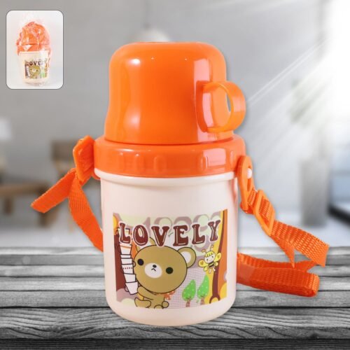 01_de33ecb4-2a47-40f6-b79d-08974634185f.jpg Lovely Cartoon Printed Plastic Cup with Lid (Approx. 350 ML, 1 Pc)