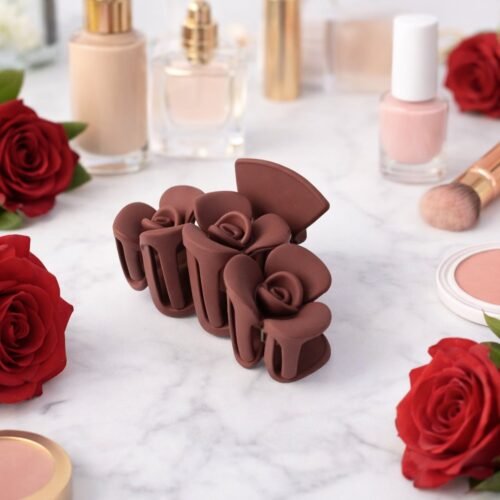 01_hair-clip_b02885a2-f41d-46b0-aa5c-52c5a4b923ff.jpg Elegant Rose-Shaped Hair Claw Clip for Women & Girls (1 Pc)