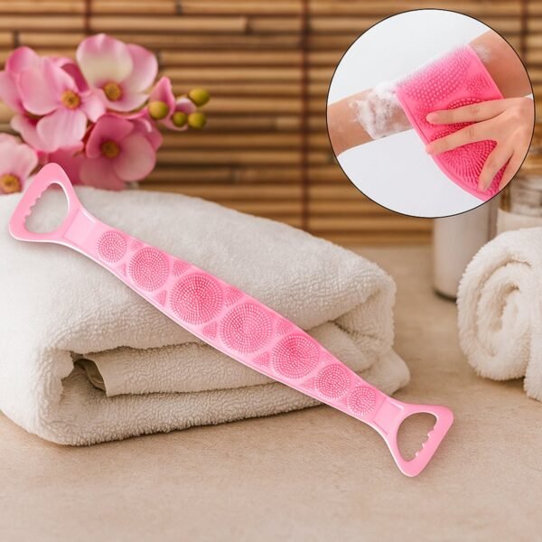Premium Silicone Back Scrubber Belt – Body Exfoliating Bath Brush