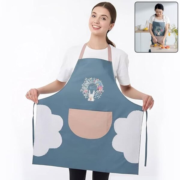 02_apron.jpg Multipurpose Kitchen Cooking Apron with Front Pocket (1 Pc)