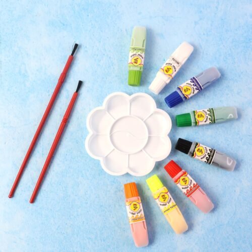 02_colors.jpg Watercolor Paint Set with 8 Vibrant Colors, Brushes, and Palette