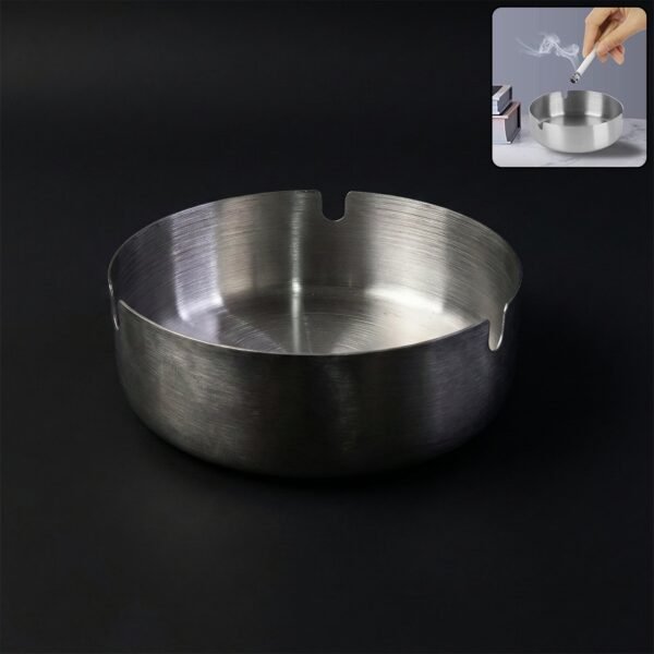Round Tabletop Cigarette Ashtray with Multiple Rest Slots (1 Pc)