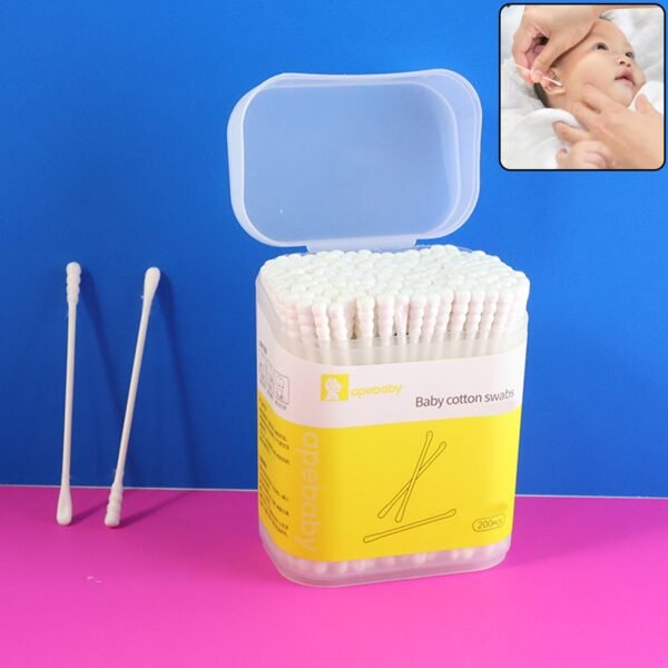 Premium Ultra-Soft Baby Cotton Swabs (200 Pc)