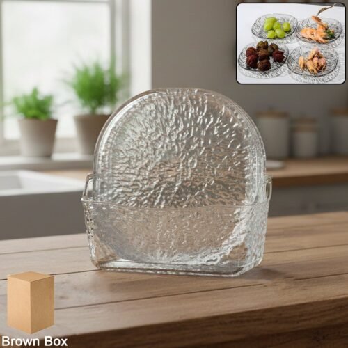 9-in-1 Crystal Glass Snack Serving Plates Set