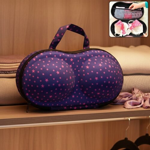 Premium Hard-Shell Bra & Lingerie Storage Travel Case (1 Pc)