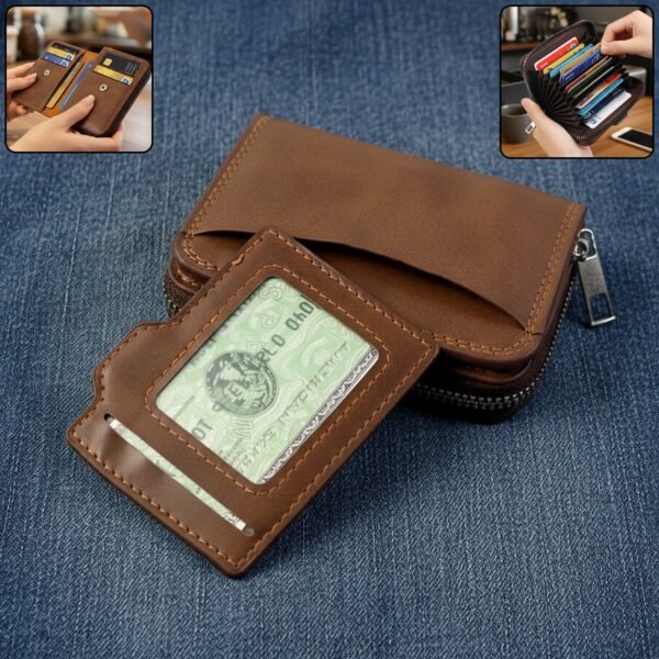 Card-Holder-Wallet-01.jpg Premium Multipurpose Zip Closure Card Holder Wallet (1 Pc)