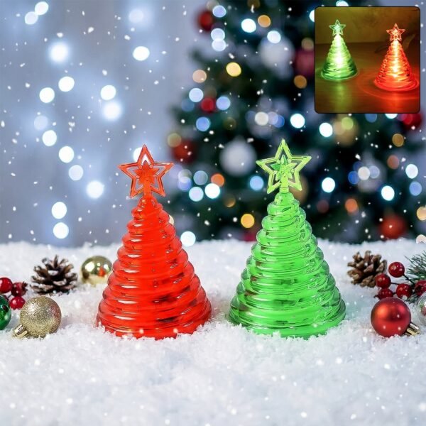 Premium LED Spiral Christmas Tree Decorative Night Lamp Set