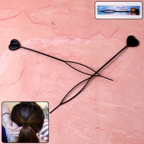 Heart-Shaped Hairpin Set (2 Pcs)