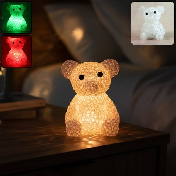 Crystal-LED-Night-Light-Lamp-01.jpg Bear Decorative LED Night Lamp with Color-Changing Glow (1 Pc)