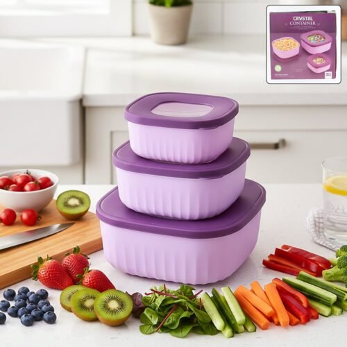 Crystal-container-01.jpg Premium 3 Piece Food Storage Container Set