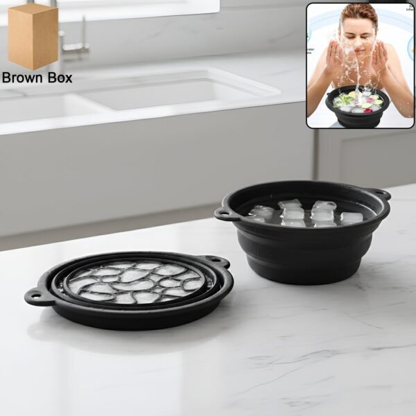 Portable Foldable Silicone Ice Bath Bowl (1 Pc)