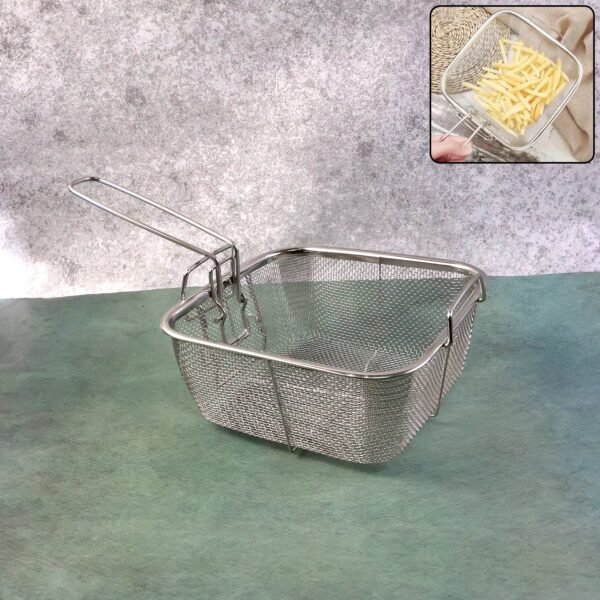 FryingBaske-WOSKU-01.jpg Stainless Steel Deep Fryer Basket with Long Handle (1 Pc)