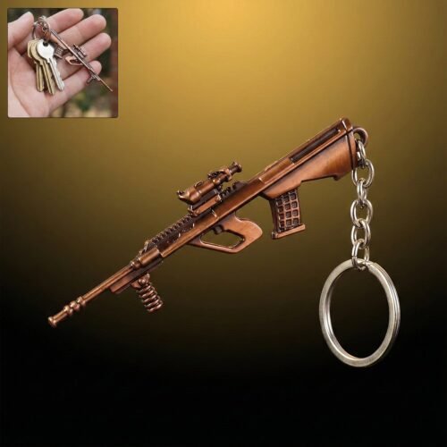 Metal Gun Shape Keychain (1 Pc)