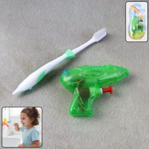 Guntoothbrush-WOSKU-01.jpg Kids Toothbrush and Water Gun Toy Set