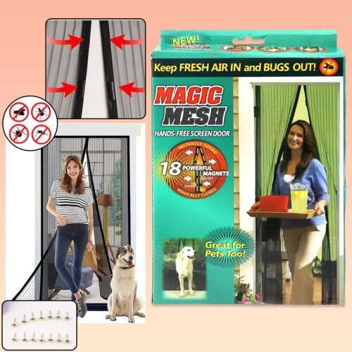 Magic-Mesh-Hand-Free-Screen-Door-01.jpg Magic Mesh Hands-Free Screen Door Instant Opening (1 Set)