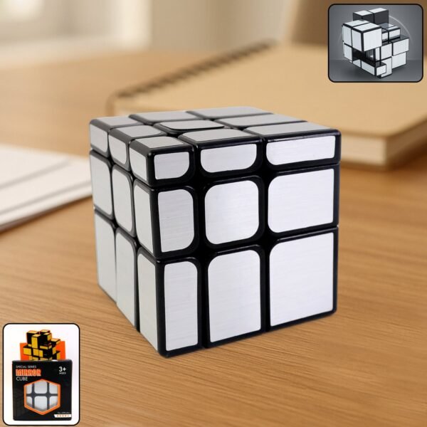 Mirror-Cube-01.jpg Mirror Cube – 3x3 Puzzle Cube with Reflective Silver Surfaces
