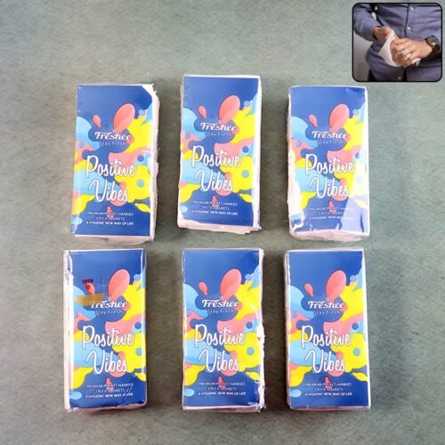 Pocket-Hankies-01.jpg Premium Soft Pocket Tissue Pack for Daily Use, Skin Care, Office (Pack of 6 / 60 Sheet)