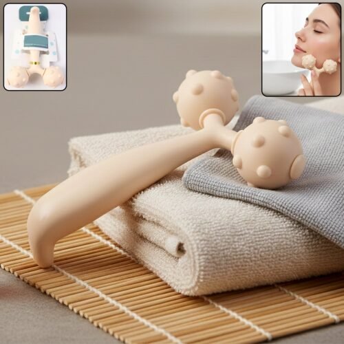 Portable-Massage-01.jpg Dual Ball Facial and Body Massage Roller - 1 Pc