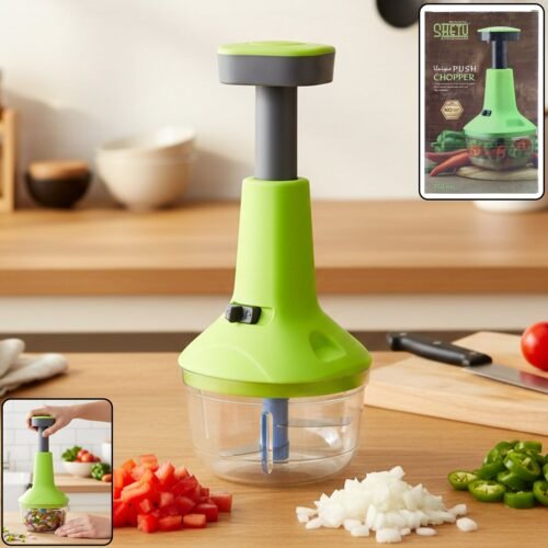 Push-Chopper-01_b1ea9161-6b7b-4ae8-bb7f-50439db91fad.jpg Push-Down Vegetable & Fruit Chopper (B-Grade / 750 ML)