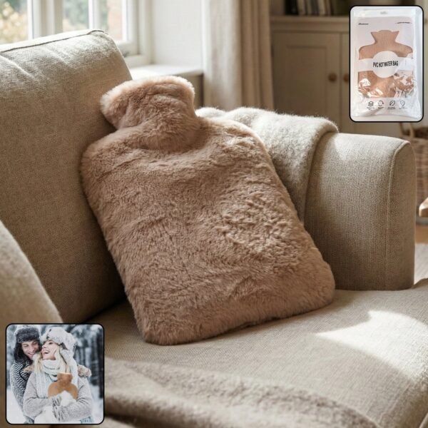 PvcHotWaterbag-WOSKU-01.jpg PVC Hot Water Bag with Soft Fur Cover (1 Pc)