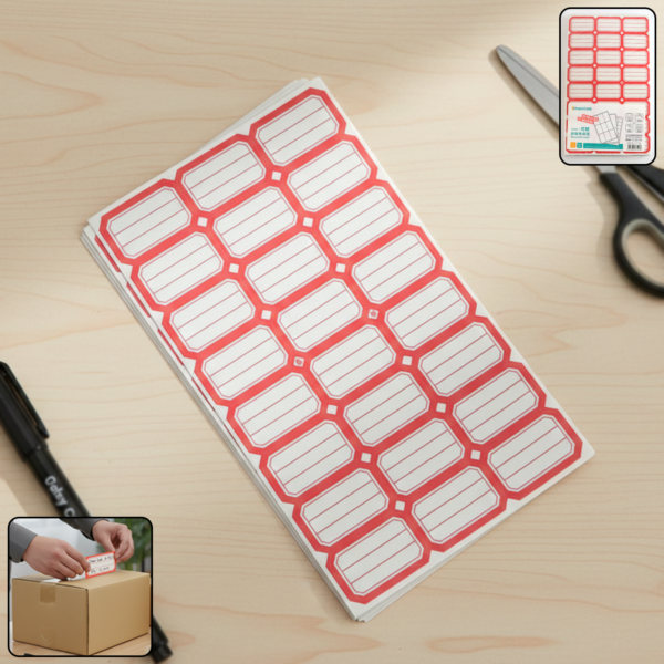 RedSticker-WOSKU-01.png 50 Sheets Self-Adhesive Label Stickers