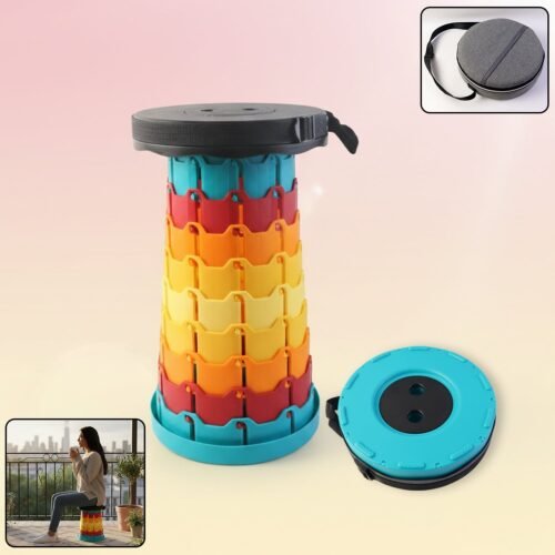 RoundStool-WOSKU-01_8762674a-30be-4081-9dd9-8e39fa64efb8.jpg Collapsible Stool with Handle for Portable Seating (44x25.5 cm)