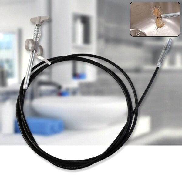 Flexible Spring Drain Cleaning Tool with Hand Grip (1 Pc / 156 Cm)
