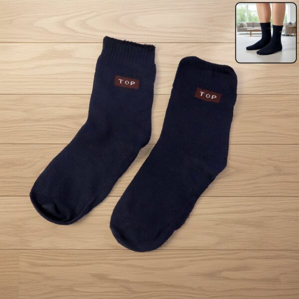 Navy Blue Casual Daily Wear Socks (1 Pair)