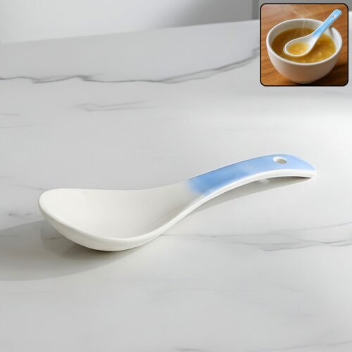 Premium Ceramic Serving Spoon (14 cm, 1 Pc)