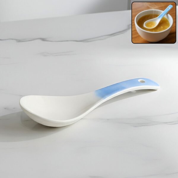 Premium Ceramic Serving Spoon (14 cm, 1 Pc)