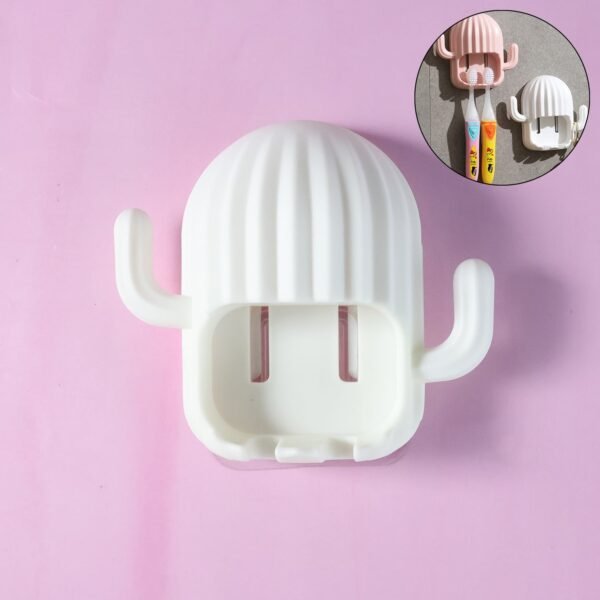 Toothbrush-Holder-01.jpg Wall Mounted Cactus-Shape Toothbrush Holder (1 Pc)