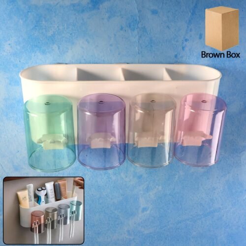 ToothbrushHolder-WOSKU-01_7207f0f5-a391-4fcb-8908-7b126e6fc462.jpg Wall Mounted Toothbrush Holder Set (1 Set)