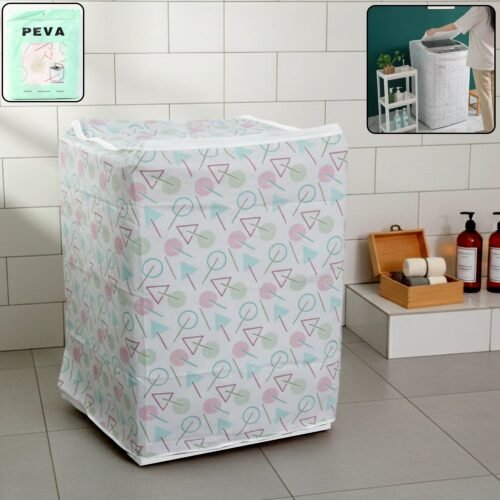 PEVA Waterproof Washing Machine Dust Cover (56×54×86 cm, 1 Pc)