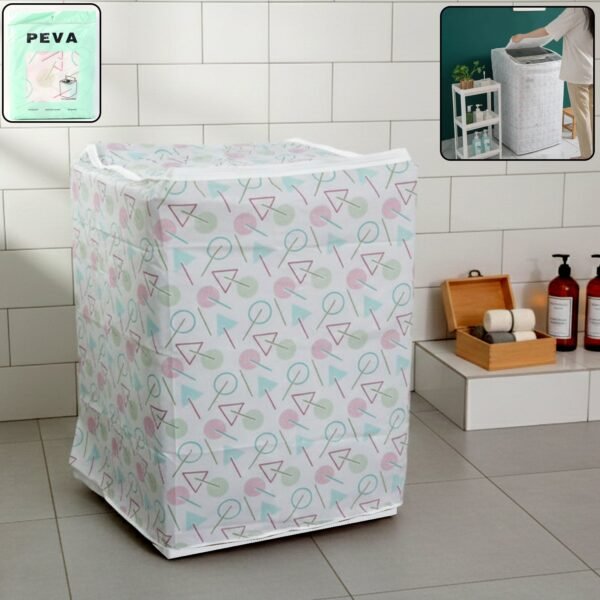PEVA Waterproof Washing Machine Dust Cover (56×54×86 cm, 1 Pc)