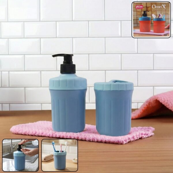 db816609-d761-4ddc-a2a7-1785e02097b3.jpg Multipurpose Soap Dispenser with Utility Holder (1 Set)
