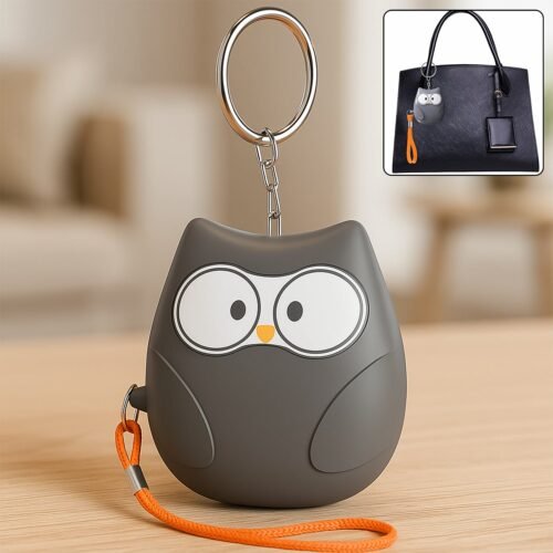 owl-shaped-keychain-alarm-01.jpg Portable Owl Shape Personal Safety Alarm Keychain