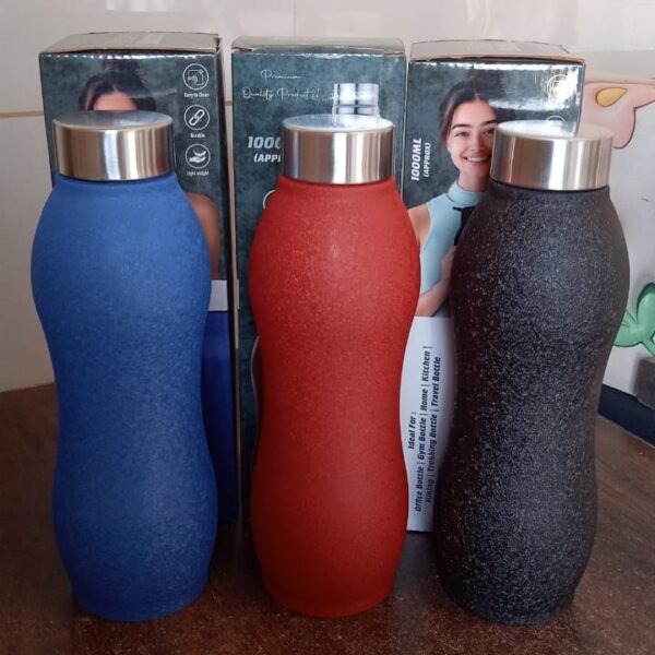 Stainless Steel Water Bottle (1000ML / Mix Colour / 1 Pc / Crocodile)