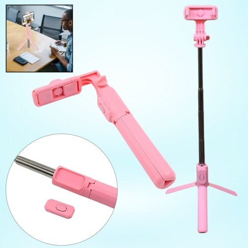 001.jpg Portable Foldable Selfie Stick with Remote Control, YouTuber Video Recording (1 Pc)