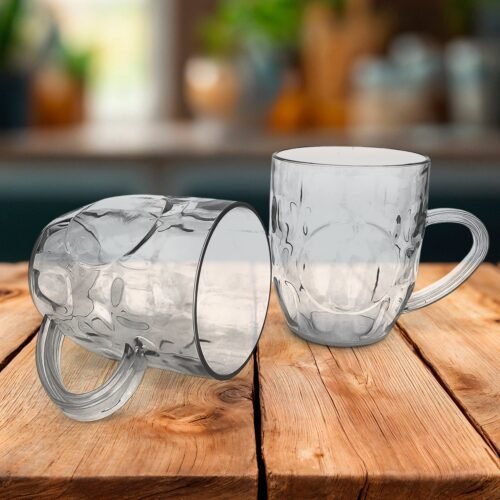 Apex Shake Mug Set – 2 Pieces Durable Plastic Mugs (350ml) Approx