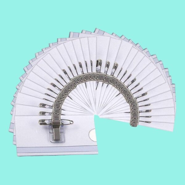 Plastic Transparent cardholders With Pin & Clip 90 mm x 60 mm (50 Pcs Set)