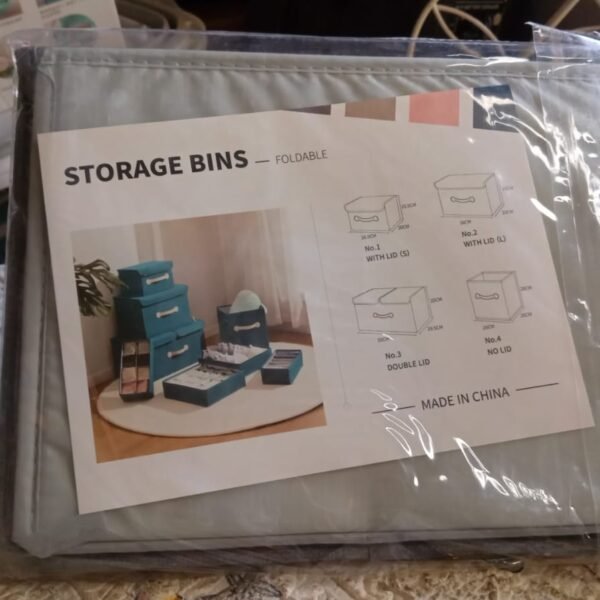 Small Foldable Storage Box With Lid And Handles(28×20×16 Cm / 1 pc)