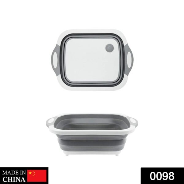 0098_dc89ecbb-61e7-4f1d-921b-9f8d966090fe.jpg Chopping Board, Dish Rack, Washing Bowl & Draining Basket, 3in1 Multi-Function