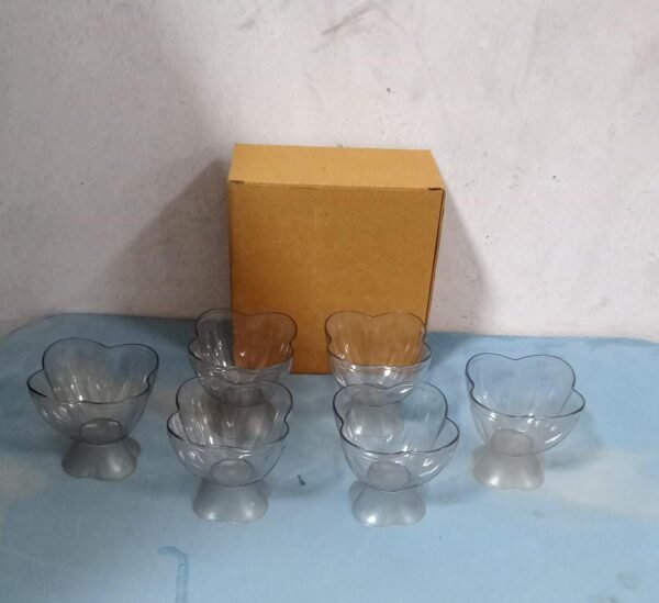 Serving Dessert Bowl Set - 6pcs Ice Cream, Salad, and Fruit Bowls (Brown Box)