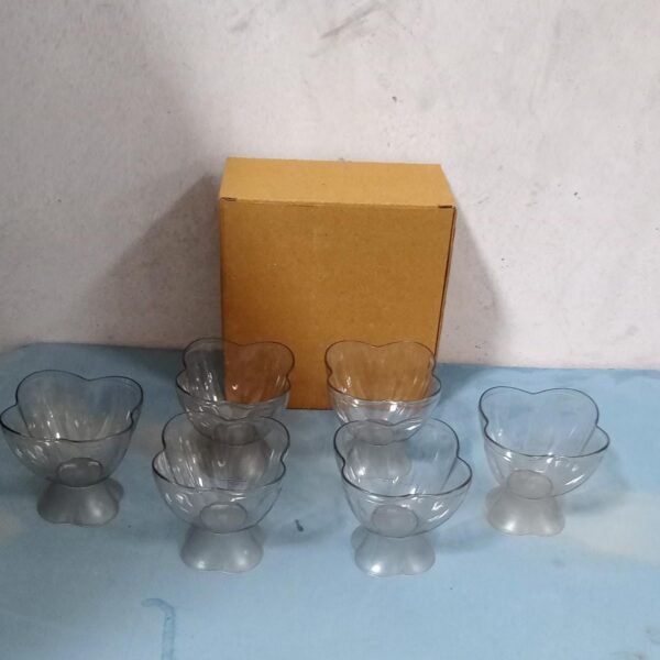 Serving Dessert Bowl Set - 6pcs Ice Cream, Salad, and Fruit Bowls (Brown Box)