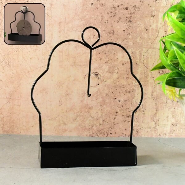 01.1_9d70f73a-590d-439e-88f1-73b991e25490.jpg Mosquito Coil Holder Stand - (1 Pc)