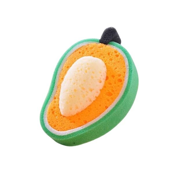 011_51f3d5a4-7f36-4380-9708-c25c3ad2be9b.jpg Multipurpose Mango Dish Sponge: Cleans Kitchen & Bath (Soft & Durable, 1 Pc)